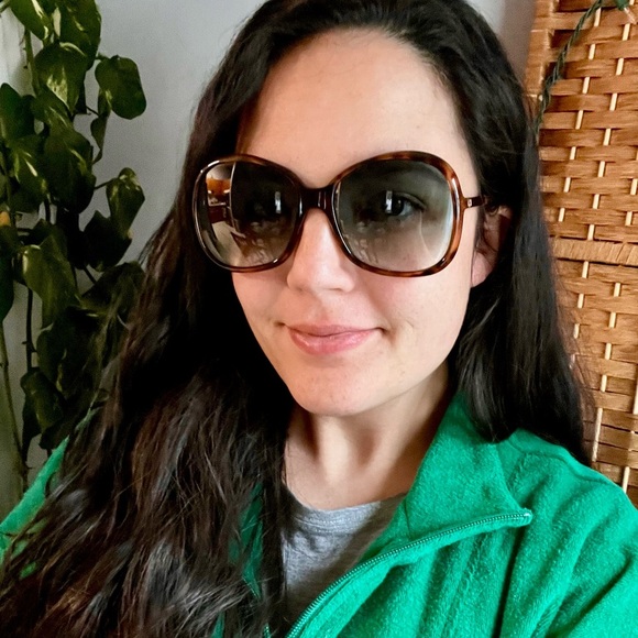 Givenchy Oversized Havana Gold Rounded Tortoise Style Sunglasses - Picture 15 of 16